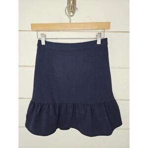 J Crew Mercantile Size 0 navy blue trumpet bottom mini skirt